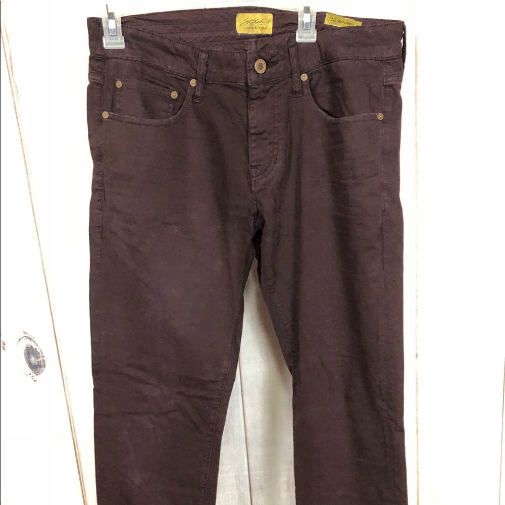 Stitch’s Men’s Jeans Barfly Slim Cut Burgundy